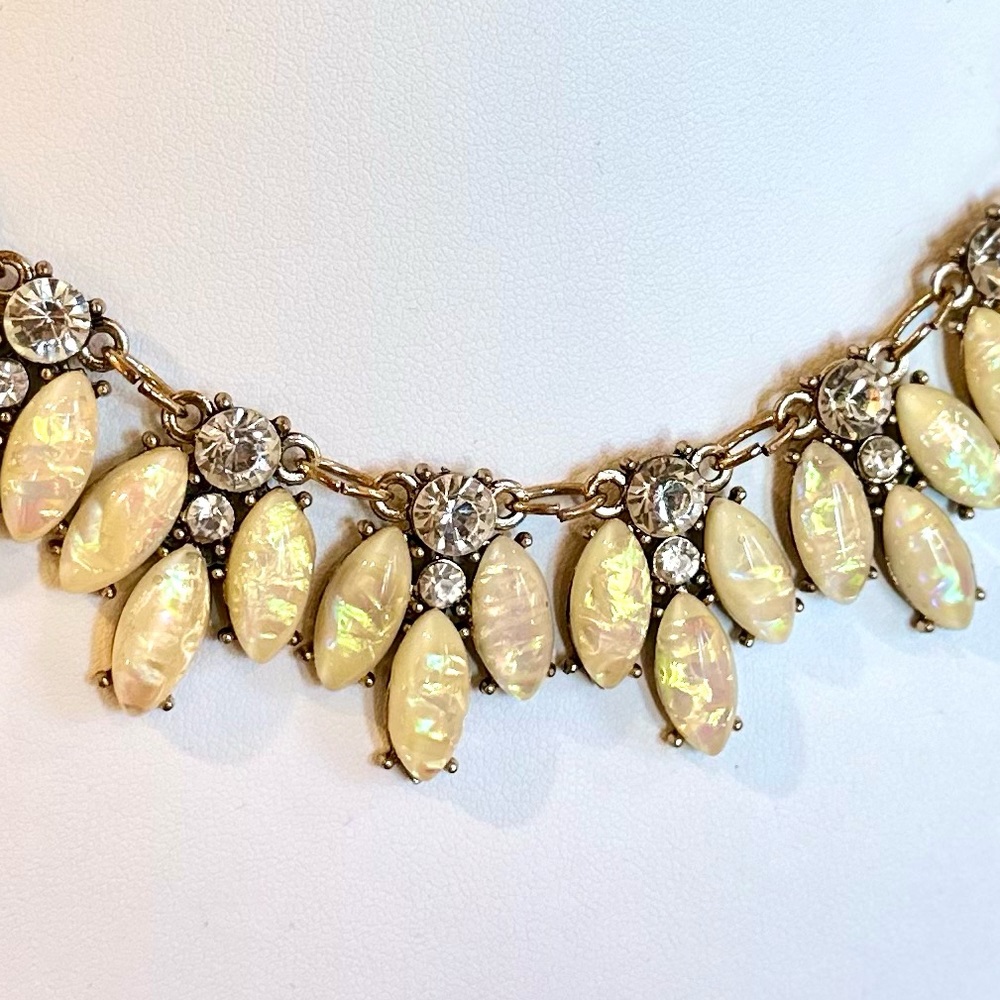 Fluorescent Opal Statement Jeweled Adjustable Nec… - image 6